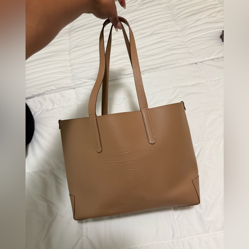 Burberry Calfskin TB Motif Embossed Tote